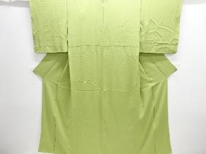 織柄一つ紋色無地着物